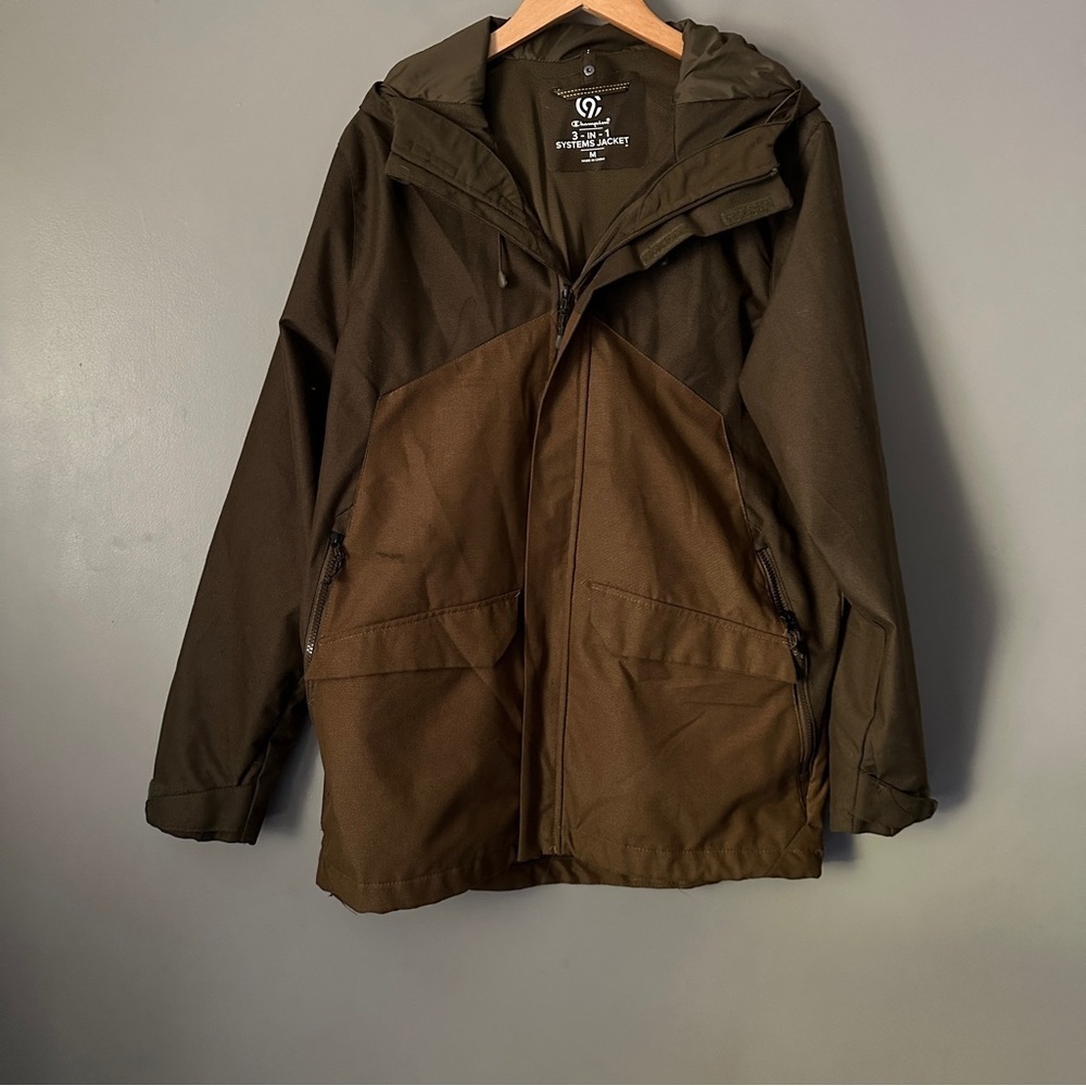 Champion 3 in 1 systems jacket brown weatherproof jacket